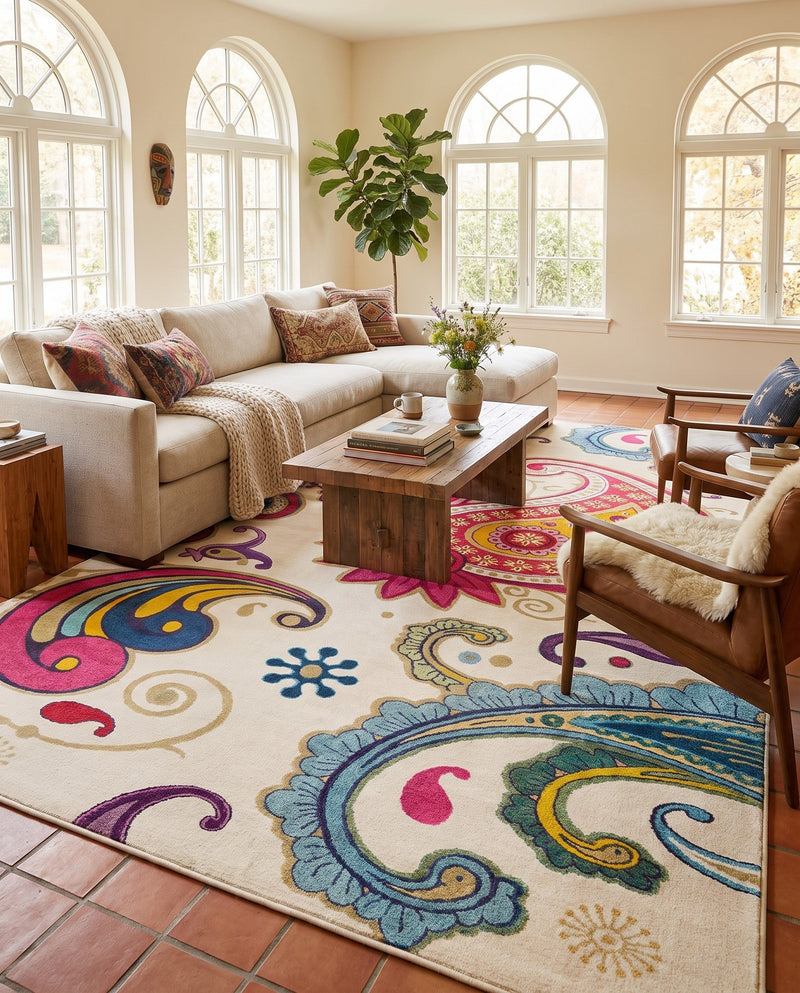 Marrakesh Elegance Collection Area Rug -  Beni Rectangle Cream  lifestyle 27
