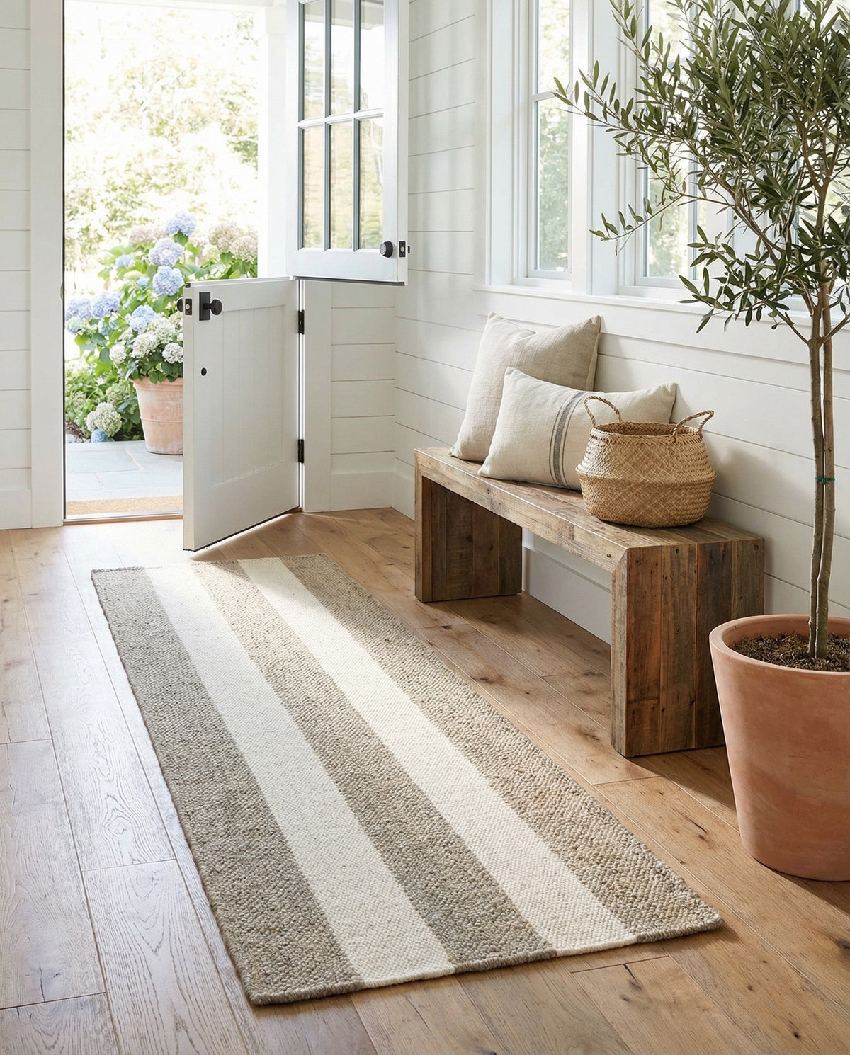 Martha's Vineyard Blueprints Collection Area Rug - Edgartown Runner Gray  lifestyle 147