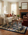 Tabriz Tapestry Collection Area Rug - Sahand (Navy Blue) Rectangle Navy Blue  lifestyle 10