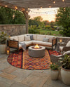 Safari Escape Rugs Collection Area Rug -  Kalahari Round Multi  lifestyle 48