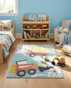 Wonder Tykes Collection Area Rug -  Labyrinth Rectangle Teal  lifestyle 3