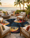 Seaside Haven Rugs Collection Area Rug -  Harbor Round Multi  lifestyle 59