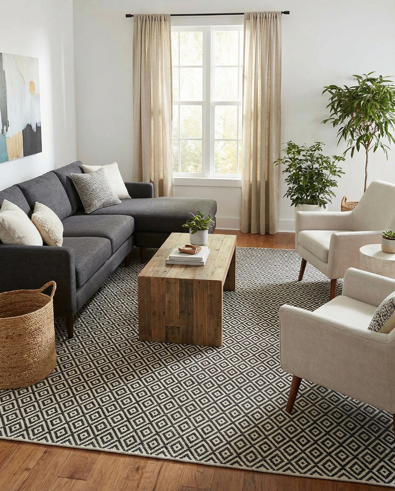 Urban Oasis Rugs Collection Area Rug -  Rooftop (Charcoal Gray) Rectangle Charcoal Gray  lifestyle 35