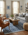 Copenhagen Edge Collection Area Rug -  Tivoli Rectangle Blue  lifestyle 35