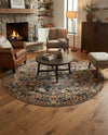 Neptune Elegance Collection Area Rug -  Galatea (Blue) Round Blue  lifestyle 25