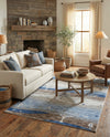 Zagros Shades Collection Area Rug -  Behbahan Rectangle Blue Gray  lifestyle 13