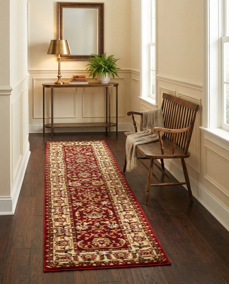 Jaipur Elegance Collection Area Rug -  Nahargarh (Red) Runner Red  lifestyle 41