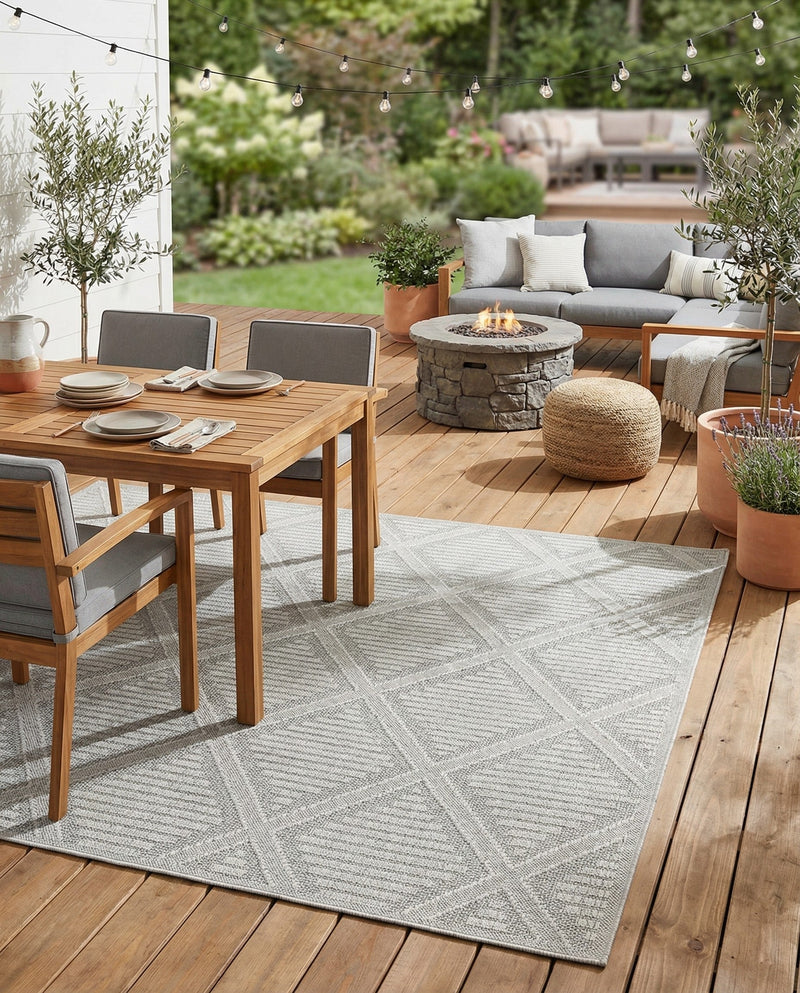 Savannah Pergola Collection Area Rug -  Eden Rectangle Light Gray  lifestyle 44