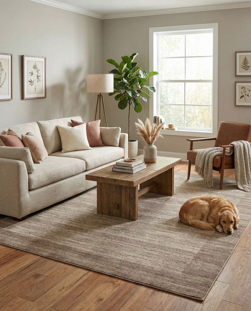 Studio Haven Collection Area Rug -  Conservatory (Beige) Rectangle Beige  lifestyle 14