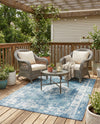 Patio Heritage Collection Area Rug -  Augusta (Blue) Rectangle Blue  lifestyle 26