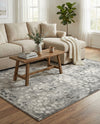 Riviera Elegance Collection Area Rug -  Vence Rectangle Dark Gray  lifestyle 8