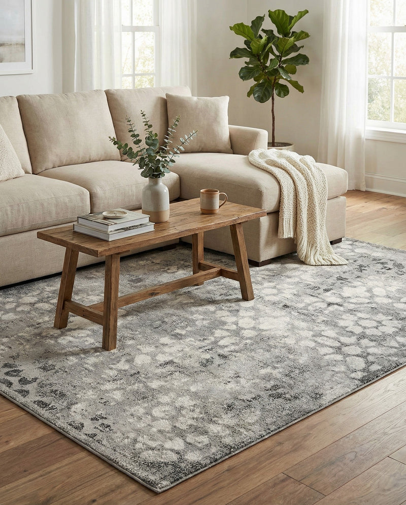 Riviera Elegance Collection Area Rug -  Vence Rectangle Dark Gray  lifestyle 8
