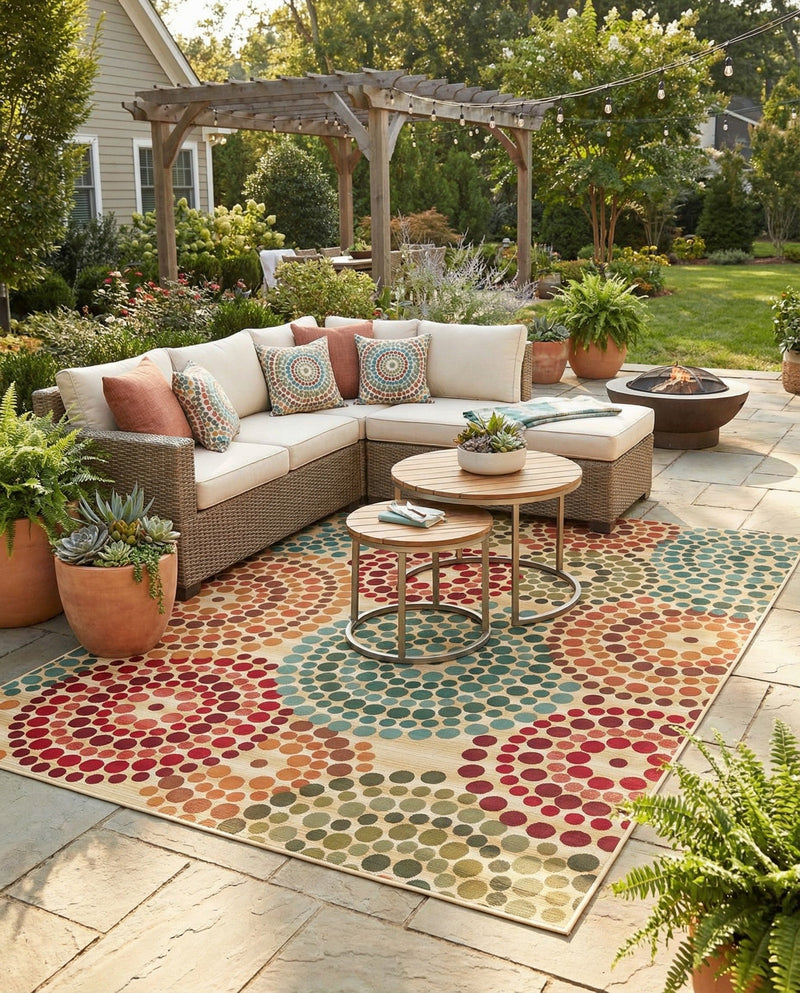 Urban Terrace Collection Area Rug -  Esplanade Rectangle Beige  lifestyle 39