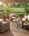 Savannah Pergola Collection Area Rug - Arbor (Brown) Rectangle Brown  lifestyle 8