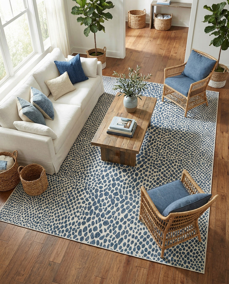 Urban Oasis Rugs Collection Area Rug -  Terrace (Blue) Rectangle Blue  lifestyle 33