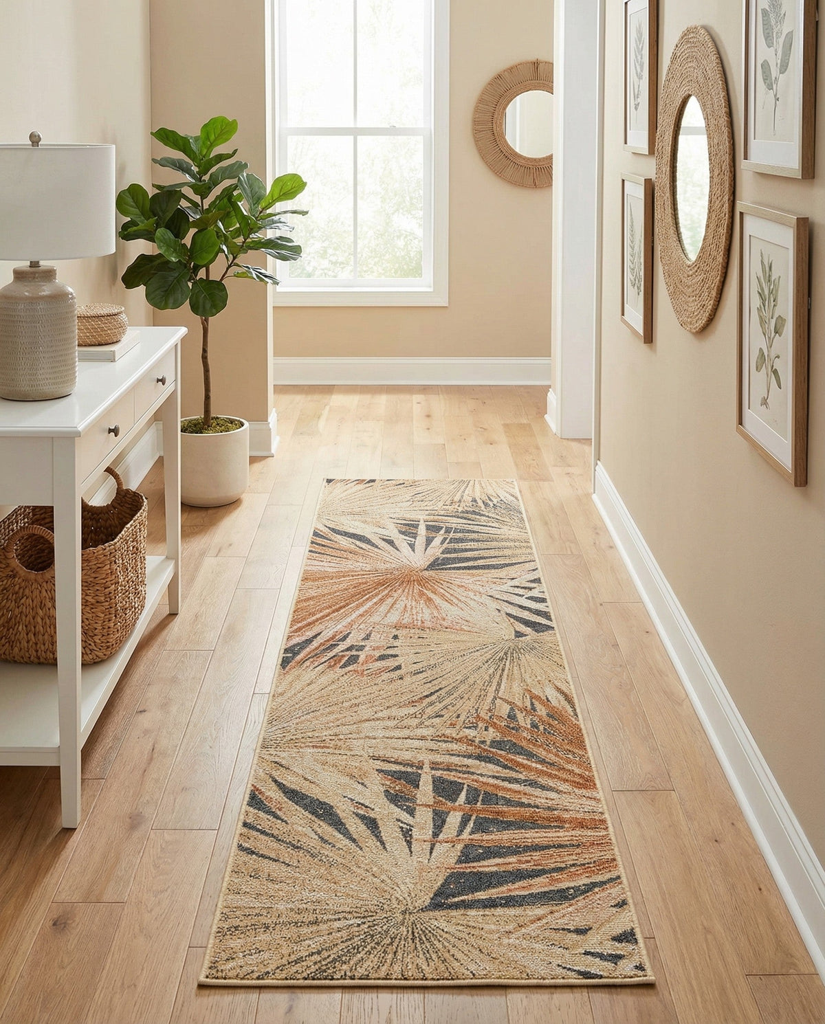 Seaside Blooms Collection Area Rug -  Avalon Runner Multi  lifestyle 55