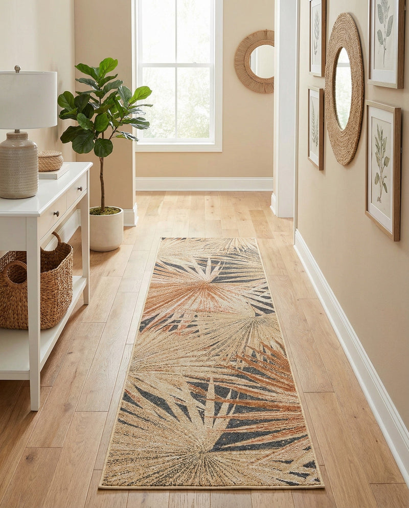 Seaside Blooms Collection Area Rug -  Avalon Runner Multi  lifestyle 55