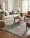 Charleston Elegance Collection Area Rug -  Seaport (Gray) Rectangle Gray  lifestyle 23