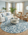 Seaside Haven Rugs Collection Area Rug -  Harbor Round Blue  lifestyle 45