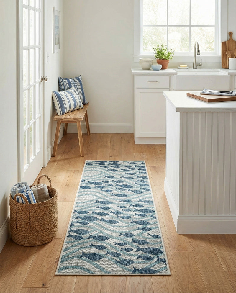 Seaside Haven Rugs Collection Area Rug -  Harbor Runner Blue  lifestyle 18