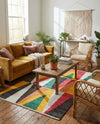 Thar Cotton Collection Area Rug -  Kannur Rectangle Multi  lifestyle 6