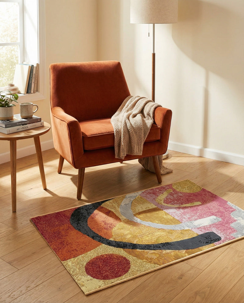 Urban Terrace Collection Area Rug -  Skyline Rectangle Multi  lifestyle 8