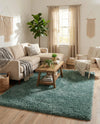 Eternal Plush Oasis Collection Area Rug -  Tranquility (Forest Green) Rectangle Forest Green  lifestyle 3
