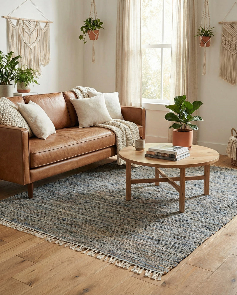 Osian Looms Collection Area Rug - Capri Rectangle Blue  lifestyle 10