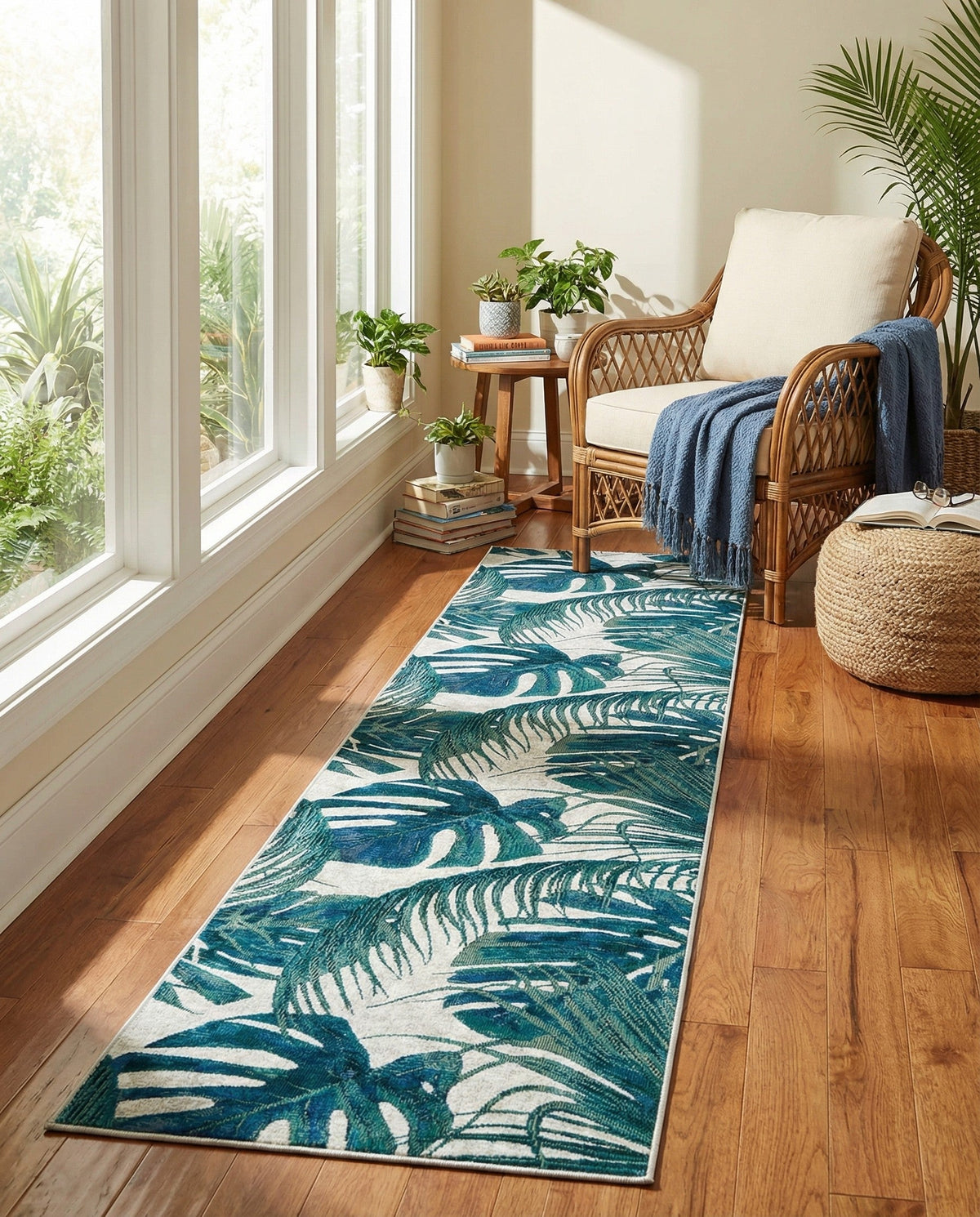 Meadow Breeze Collection Area Rug -  Clover Runner Ivory  lifestyle 142