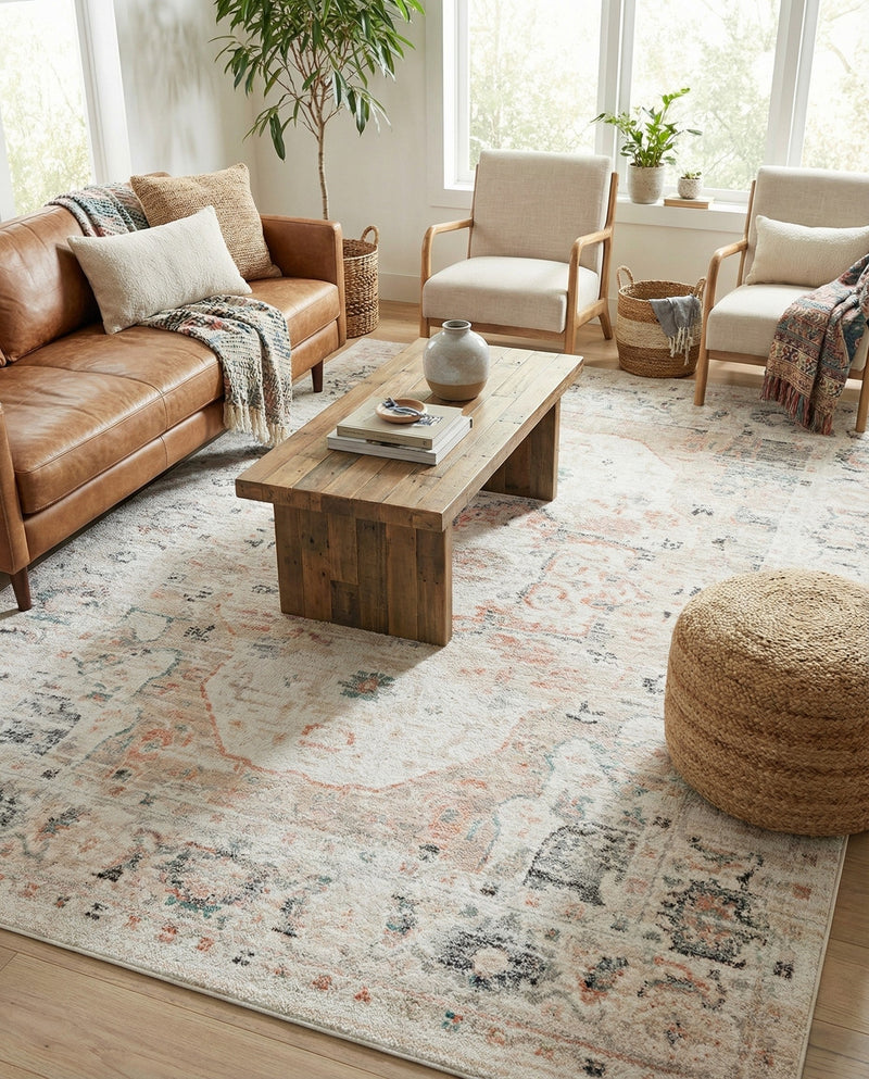 Parisian Elegance Collection Area Rug - Versailles (Ivory) Rectangle Ivory  lifestyle 22