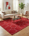 Trellis Mosaic Collection Area Rug - Arborville (Red) Rectangle Red  lifestyle 4