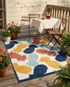 Caribbean Terrace Collection Area Rug -  Nevis Rectangle White  lifestyle 24