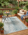 Savannah Escape Collection Area Rug - Serengeti Rectangle Teal  lifestyle 45