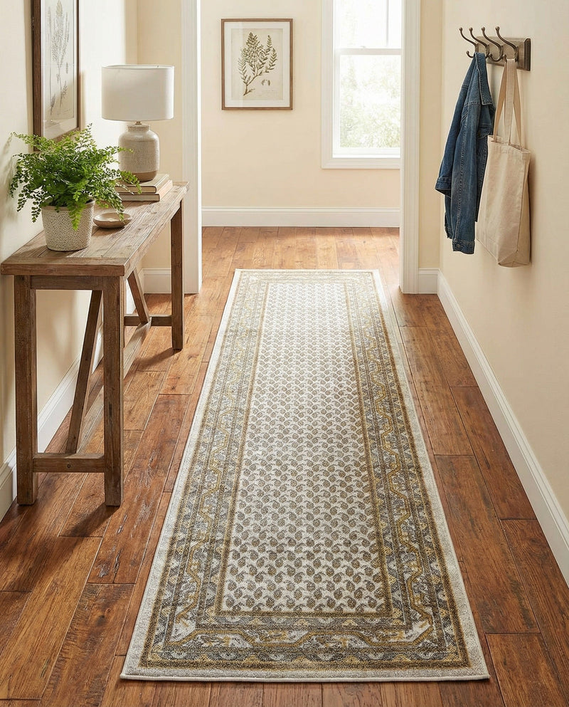 Soho Elegance Collection Area Rug -  Mercer (Beige) Runner Beige  lifestyle 46