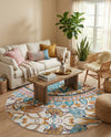 Patio Heritage Collection Area Rug - Tuscany Round Multi  lifestyle 43