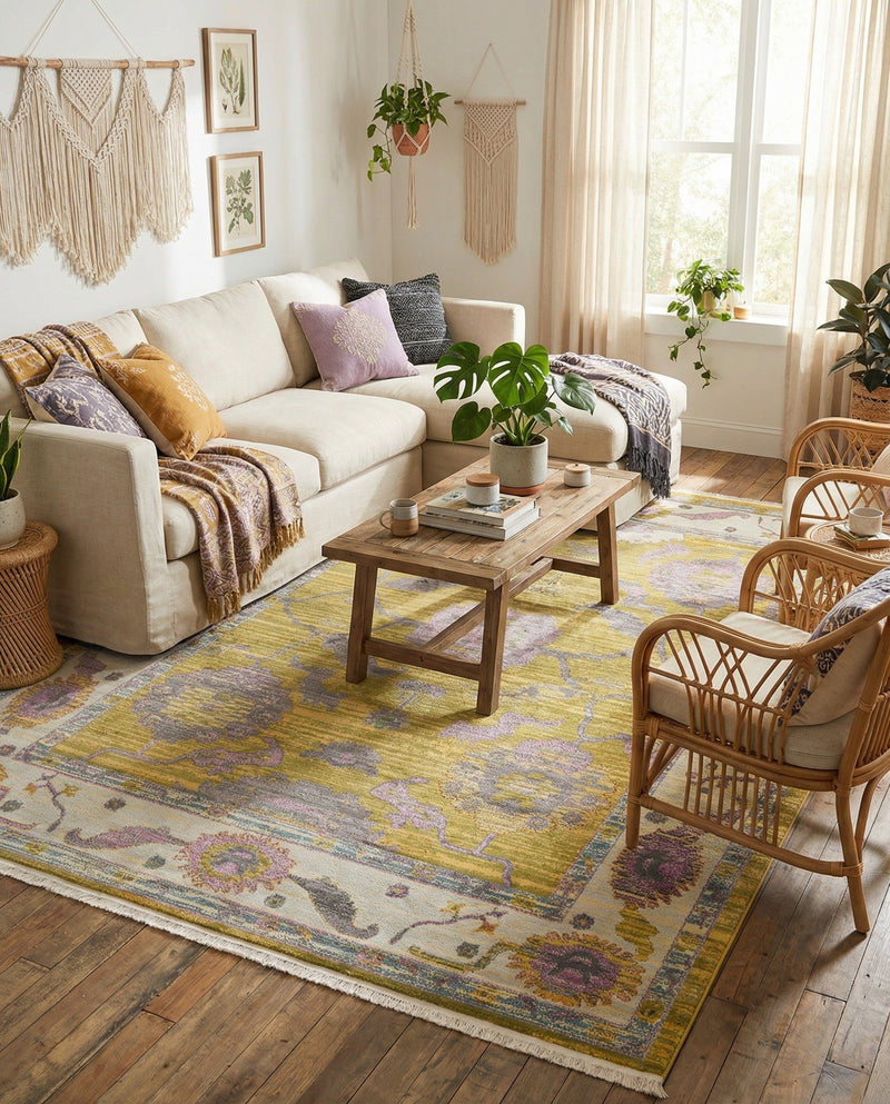 Arcadia Rugs Collection Area Rug - Eden (Green) Rectangle Green  lifestyle 6