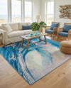Urban Terrace Collection Area Rug - Veranda Square Blue  lifestyle 67