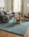 Eternal Plush Oasis Collection Area Rug -  Tranquility (Slate Blue) Rectangle Slate Blue  lifestyle 5