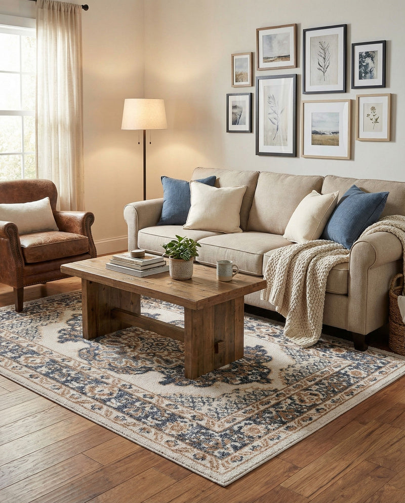 Cambridge Classics Collection Area Rug -  Magdalene (Cream) Rectangle Cream  lifestyle 21