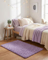 Plush Oasis Collection Area Rug - Serenity (Lilac) Rectangle Lilac  lifestyle 9