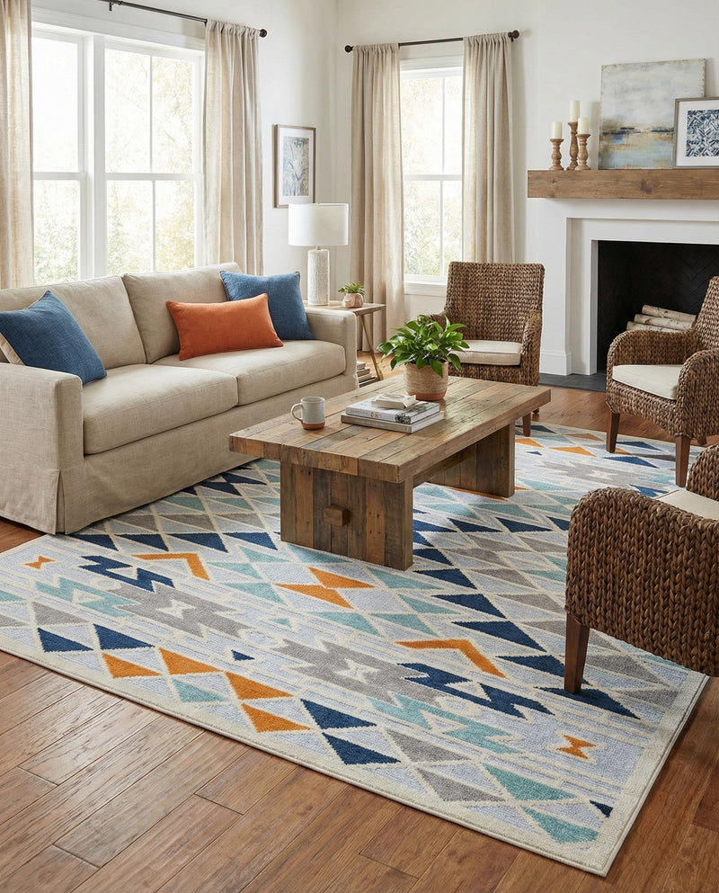 Bahama Breeze Outdoor Collection Area Rug -  Andros Rectangle Gray  lifestyle 17