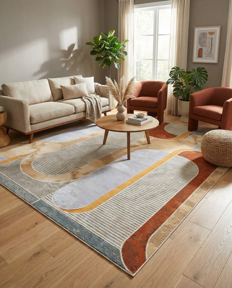Urban Terrace Collection Area Rug -  Deck Rectangle Multi  lifestyle 3