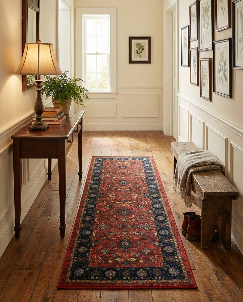 Casablanca Tapestry Collection Area Rug -  Marrakech (Classic Red) Runner Classic Red  lifestyle 21