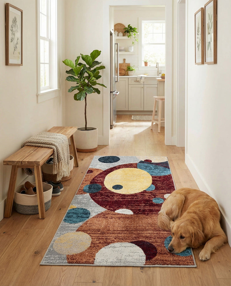 Aegean Elegance Washables Collection Area Rug -  Crete Runner Multi  lifestyle 35