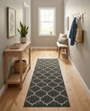 Savannah Pergola Collection Area Rug - Arbor (Black) Runner Black  lifestyle 59