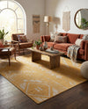 Desert Nomad Terrace Collection Area Rug - Sahara (Yellow) Square Yellow  lifestyle 68