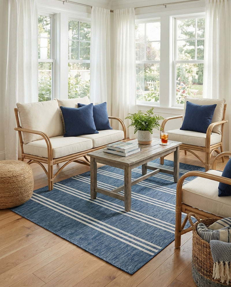 Urban Oasis Rugs Collection Area Rug -  District (Blue) Rectangle Blue  lifestyle 4