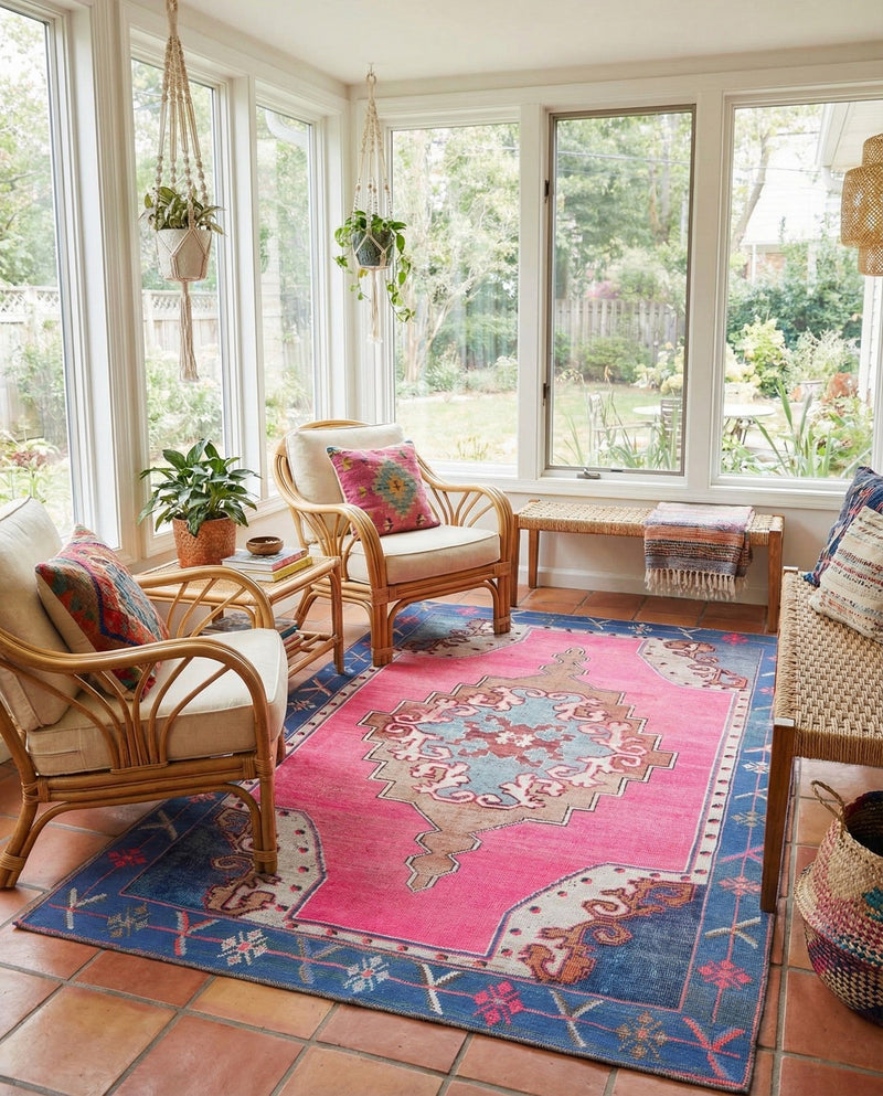 Heritage Elegance Collection Area Rug -  Winterthur (Fuchsia) Rectangle Fuchsia  lifestyle 17