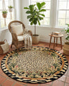 Savannah Sojourn Collection Area Rug -  Moremi Round Cream  lifestyle 71