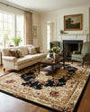 Versailles Elegance Collection Area Rug -  Vincennes Rectangle Black  lifestyle 23